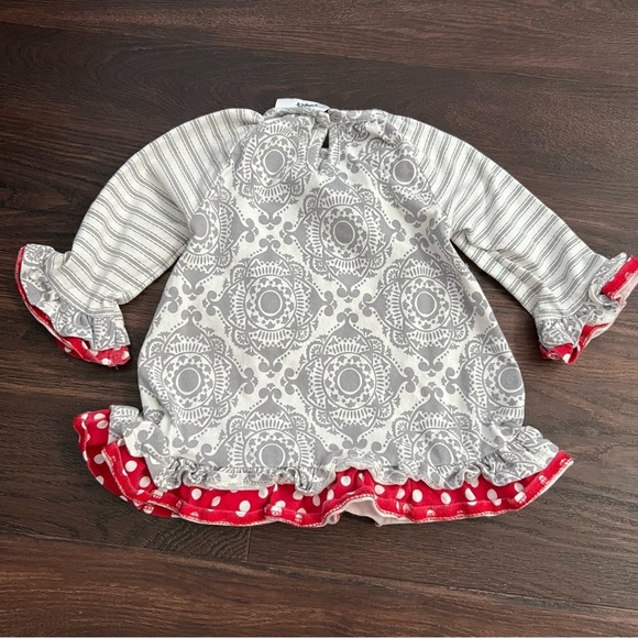 Counting Daisies Christmas Candy Cane Dress Baby Girls 12 months - Picture 7 of 7